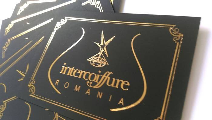 Oglindire aurie a cardurilor personalizate cu folio cărți de vizită folio