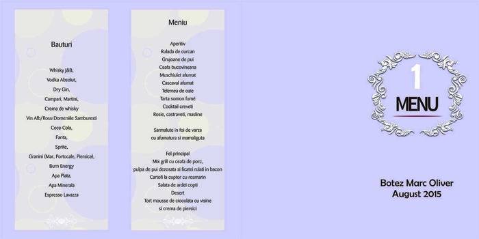 meniu botez